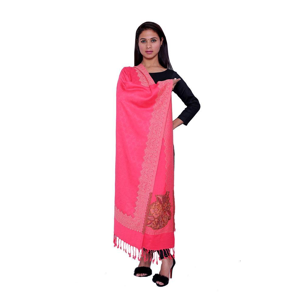 STOLR Girl's  Polywool Pink Stole/Wrap/Shawl for  Girls & Women Size W80*L28