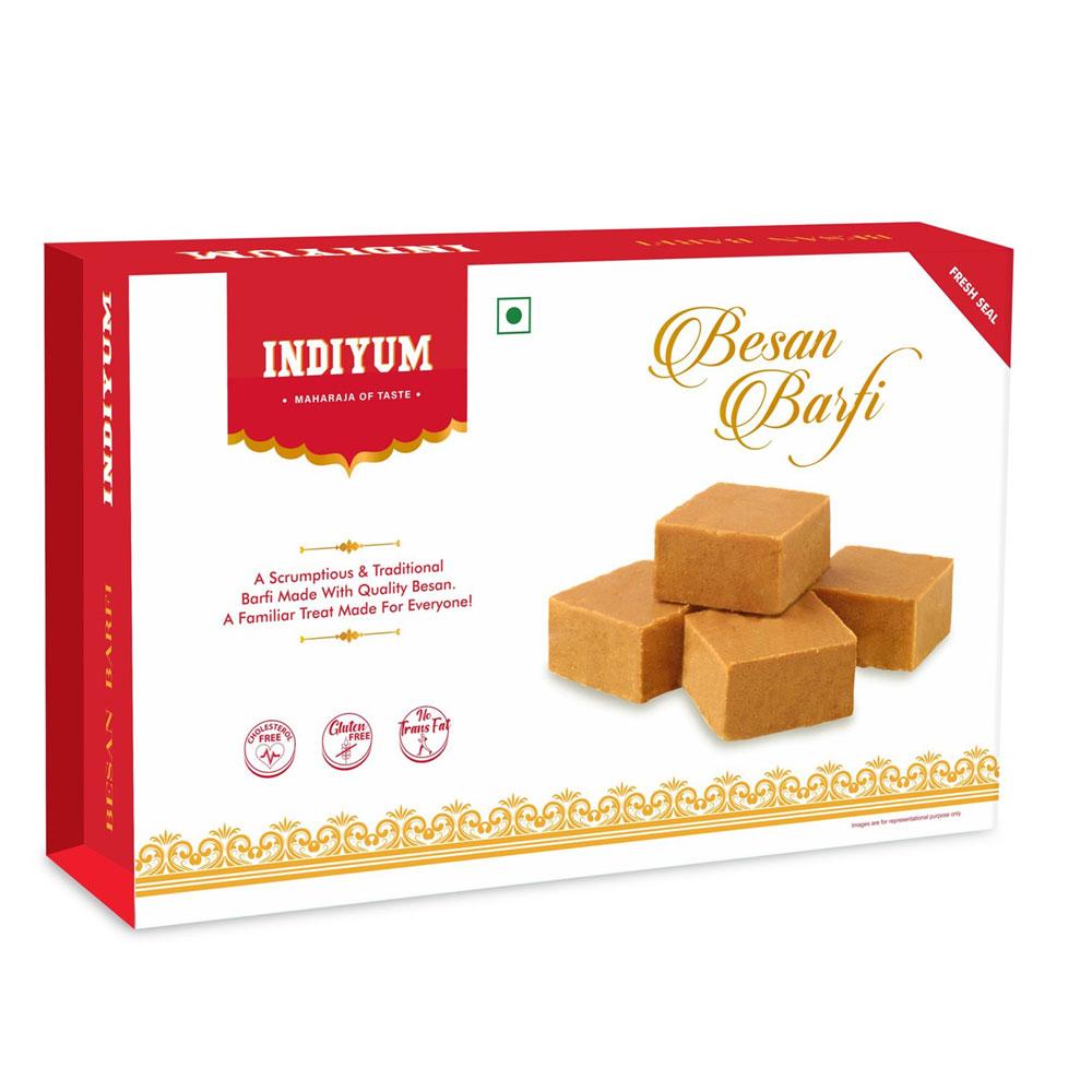 Indiyum Besan Barfi 200g  ( Pack of 2,  Pack of 4 )