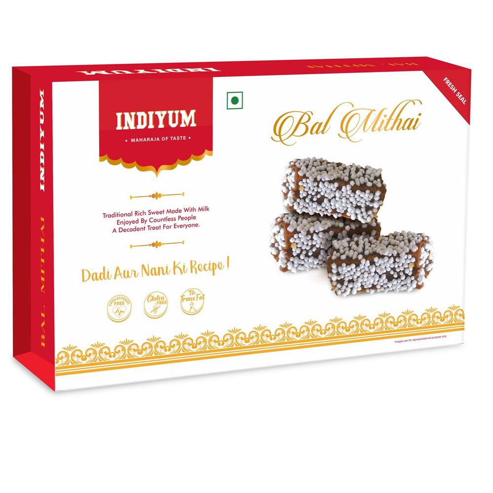 Indiyum Bal mithai 200g  ( Pack of 2, Pack of 4 )