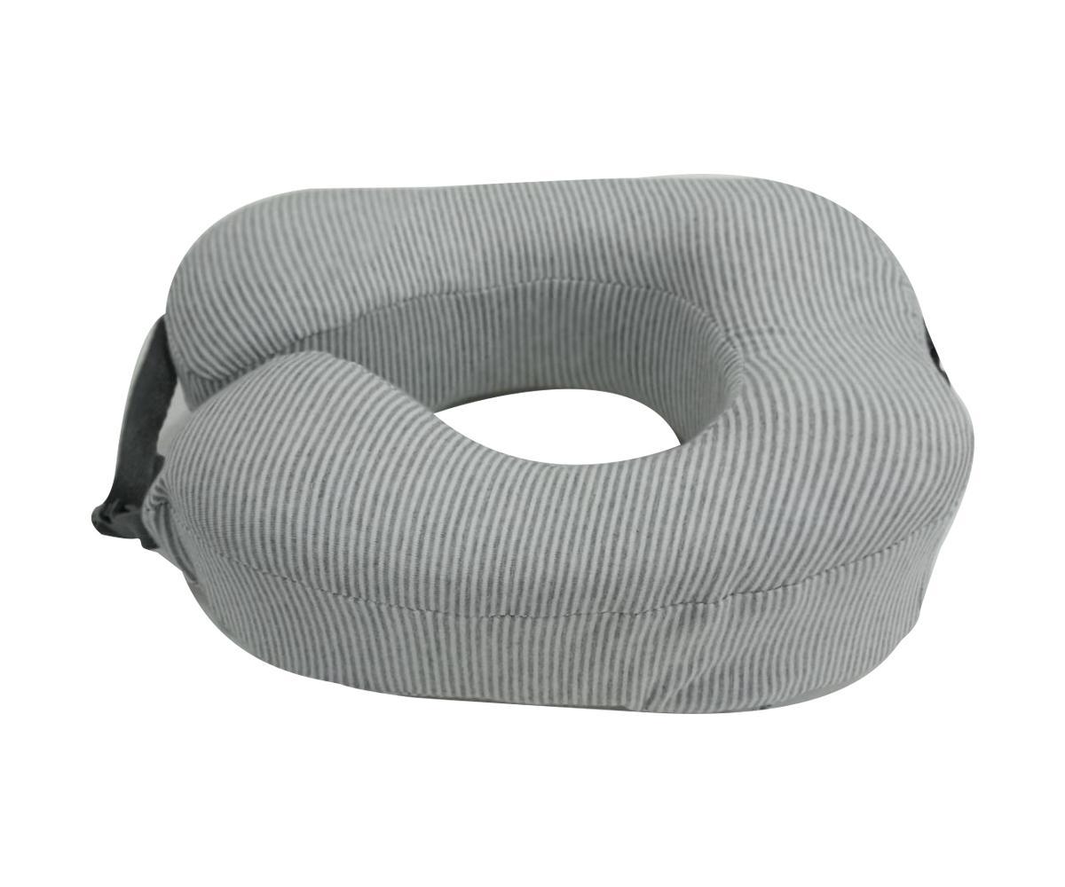 FASHION PINSTRIPE TRAVEL MEMORY COTTON U- SHAPED PILLOW
