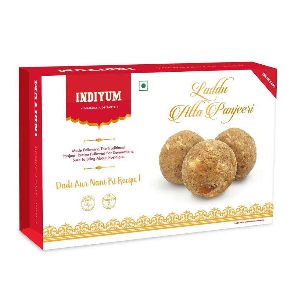 Indiyum Sweet Mithai Fresh Atta Panjeri Laddu 