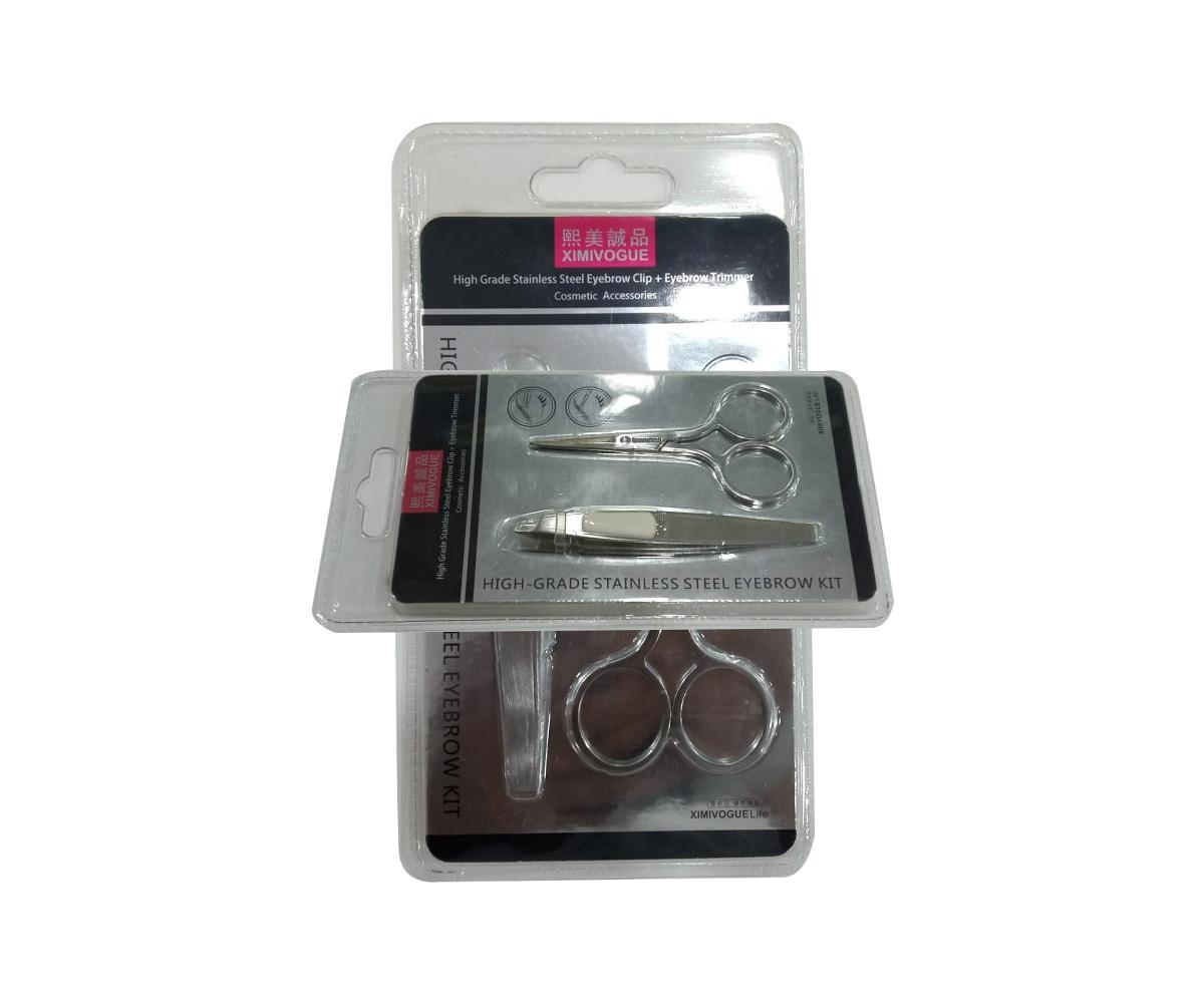 XIMI VOGUE™ HIGH GRADE STAINLESS STEEL EYEBROW TWEEZER SET 
