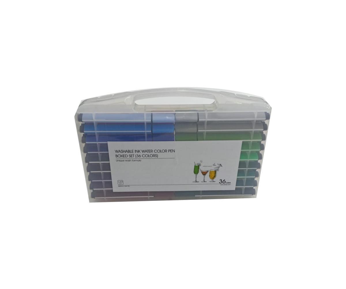 WASHABLE INK WATER COLOR PEN BOXED SET ( 36 COLORS )