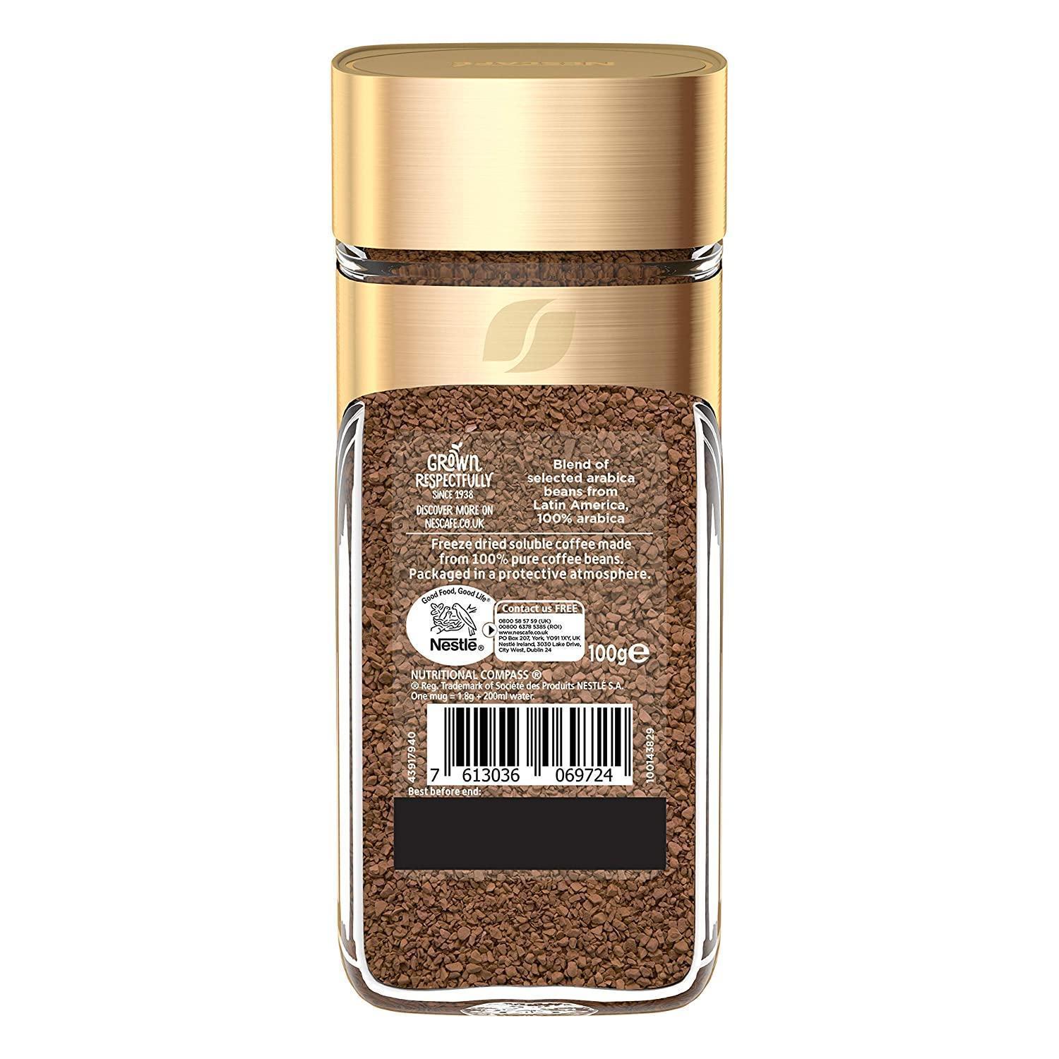 Nescafe Gold Combo Pack of 2 - Decaf Rich & Smooth Coffee,100g , Blend Instant Coffee Powder, 100g Eden Jar