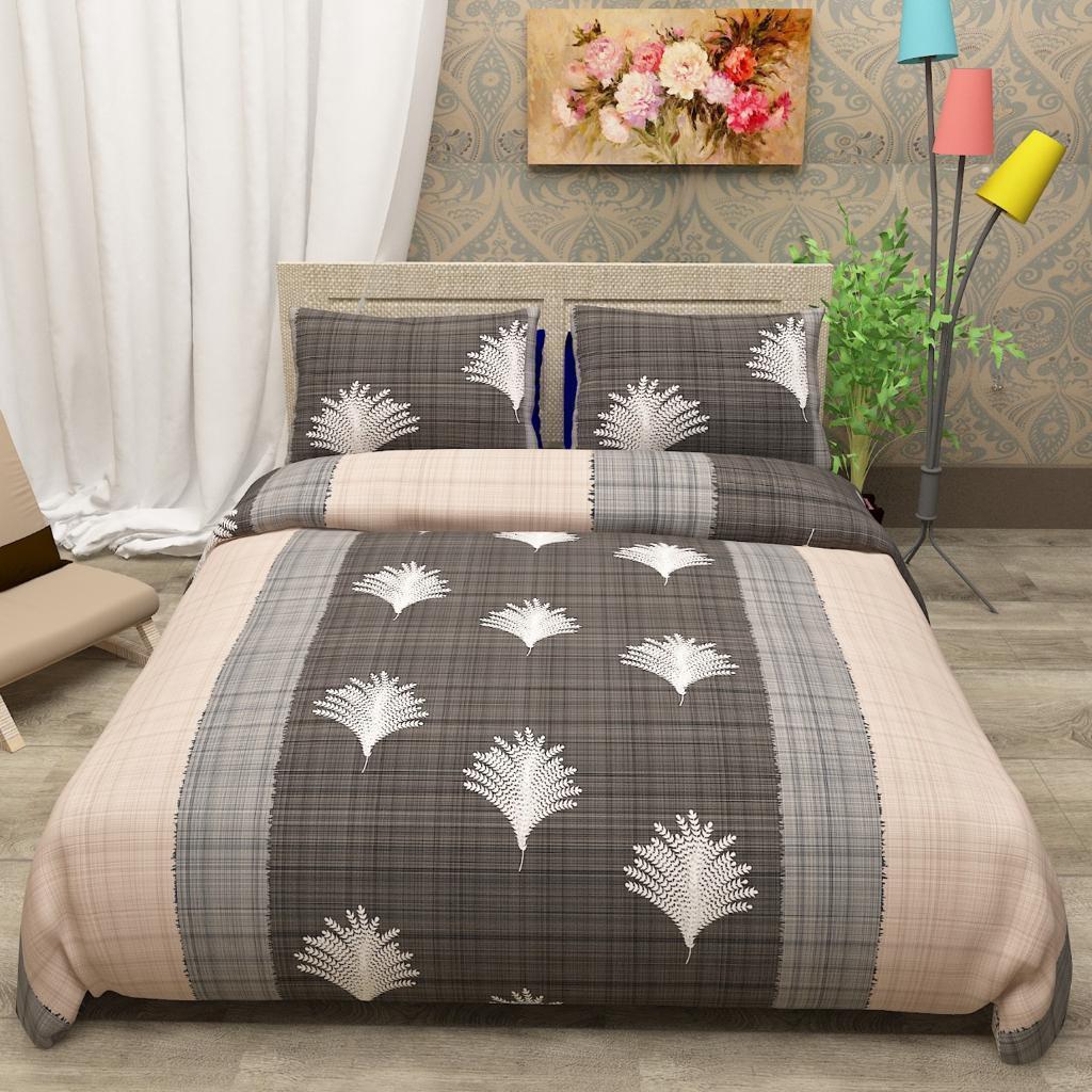 Set of 5  Home kraft Floral Printed Double bedsheet with 10 Pillow Covers Multicolor  