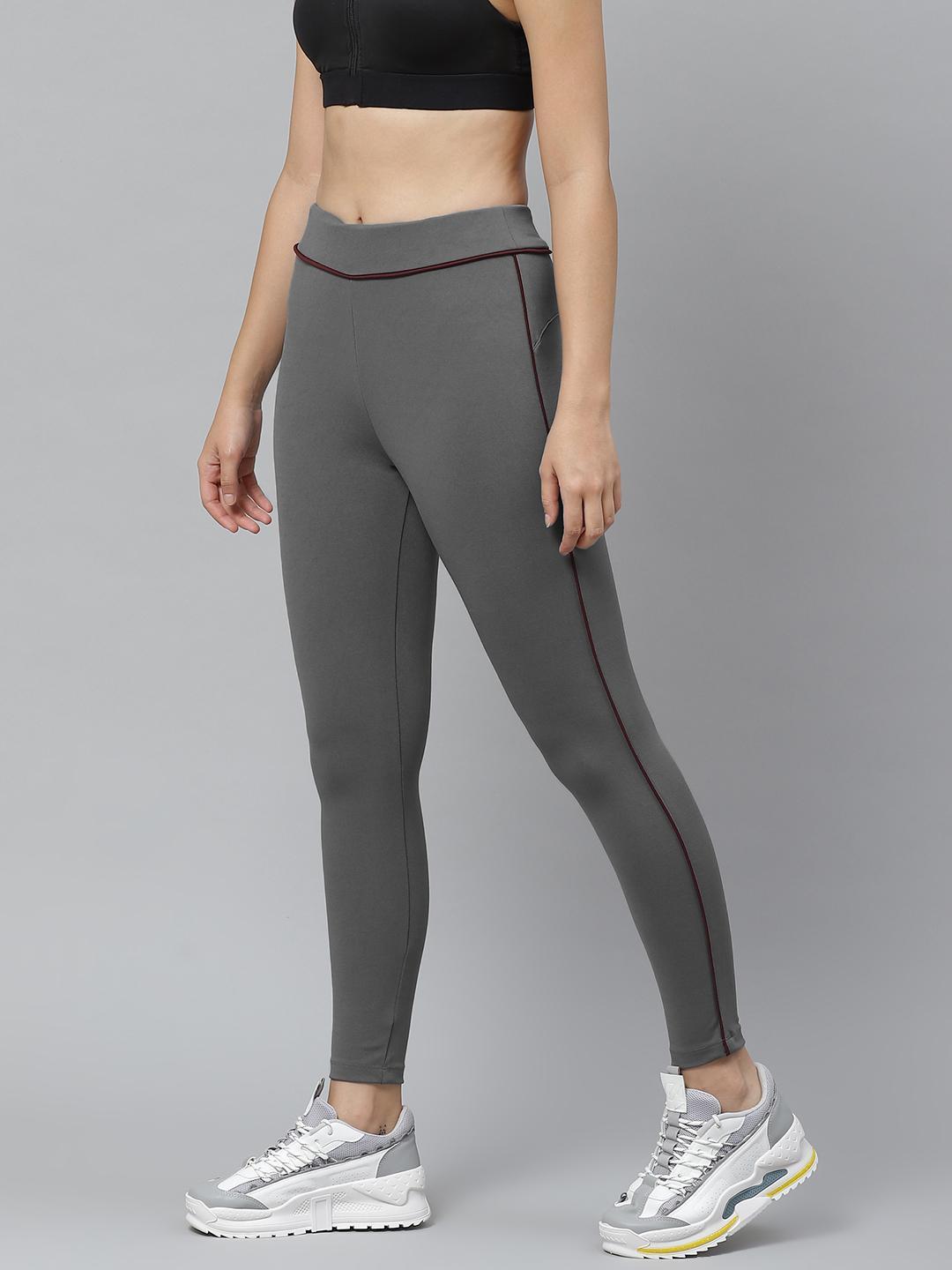 PICOT Women Grey Solid Tights