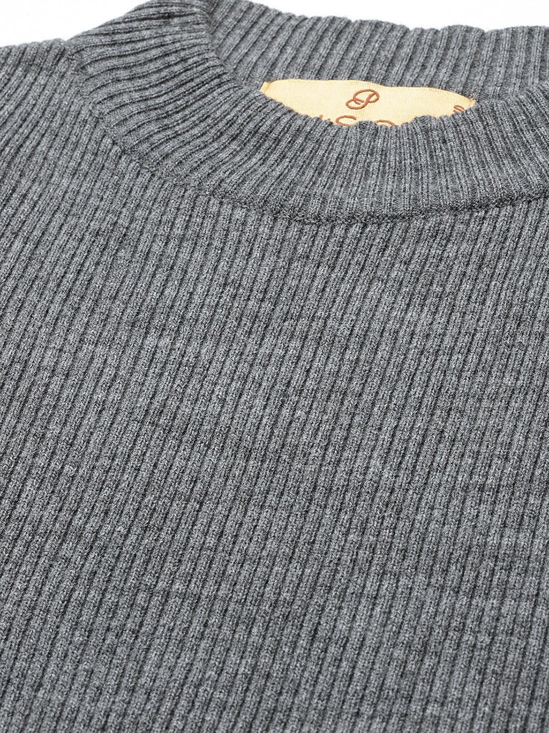 Women Medium Grey Mock Neck top