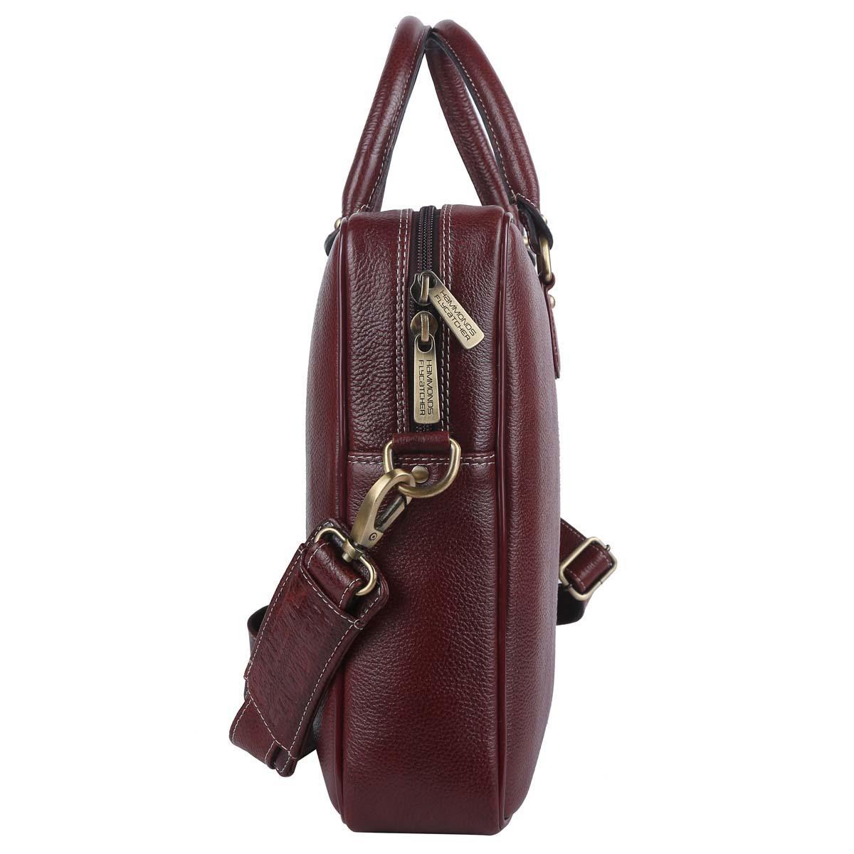 Hammonds Flycatcher Genuine Leather Brown Laptop Messenger Bag