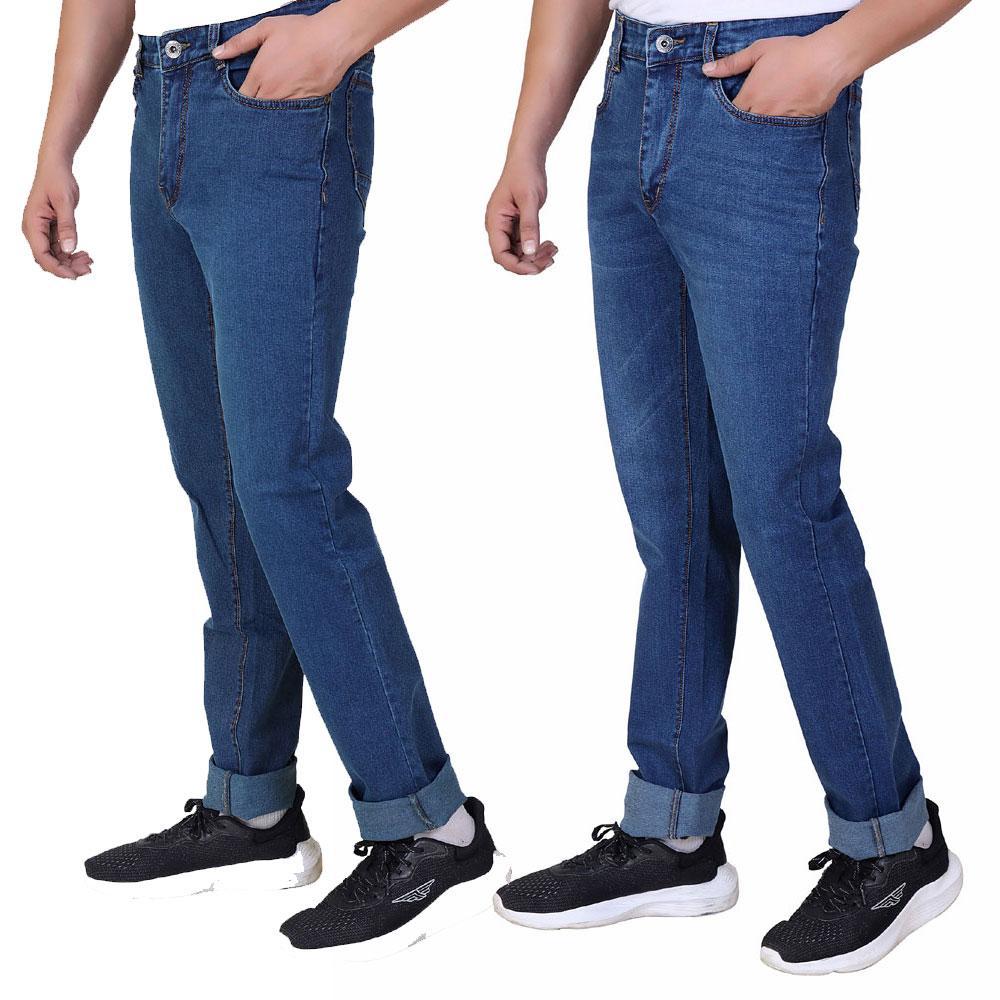 Pack of 2 Men Jeans – GREEN TINT _ FADE BLUE