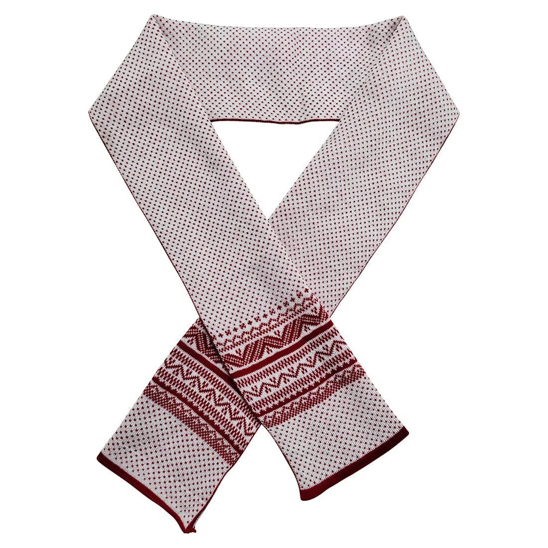 Graceway Mens and Women 100% Acro Wool Reversible Jacquard Design Soft Warm Muffler for winters   