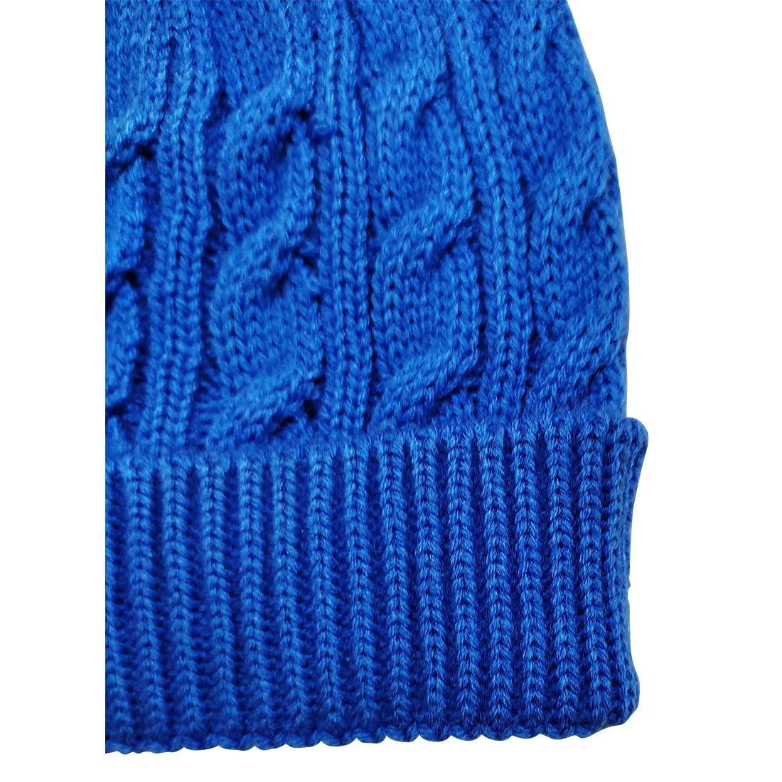 Graceway Kids Unisex 100% Acro Wool Cable Design Kint Woolen Beanie Cap for Winter season 2-5 years