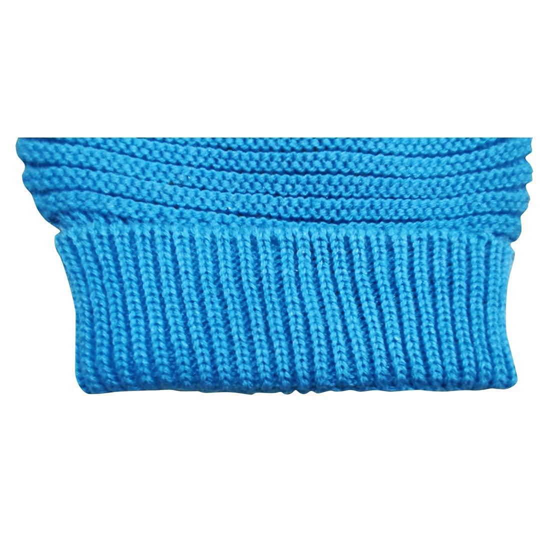 Graceway Kids Unisex 100% Acro Wool Self Design Knitted Beanie Cap for winter season 2-5 years