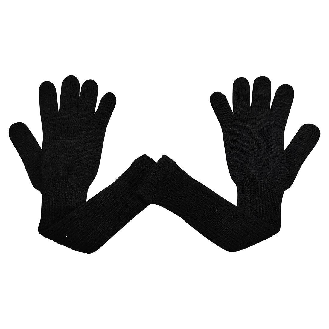 Graceway Women's 100% Acro Wool Long Arm length Gloves for Winter Season