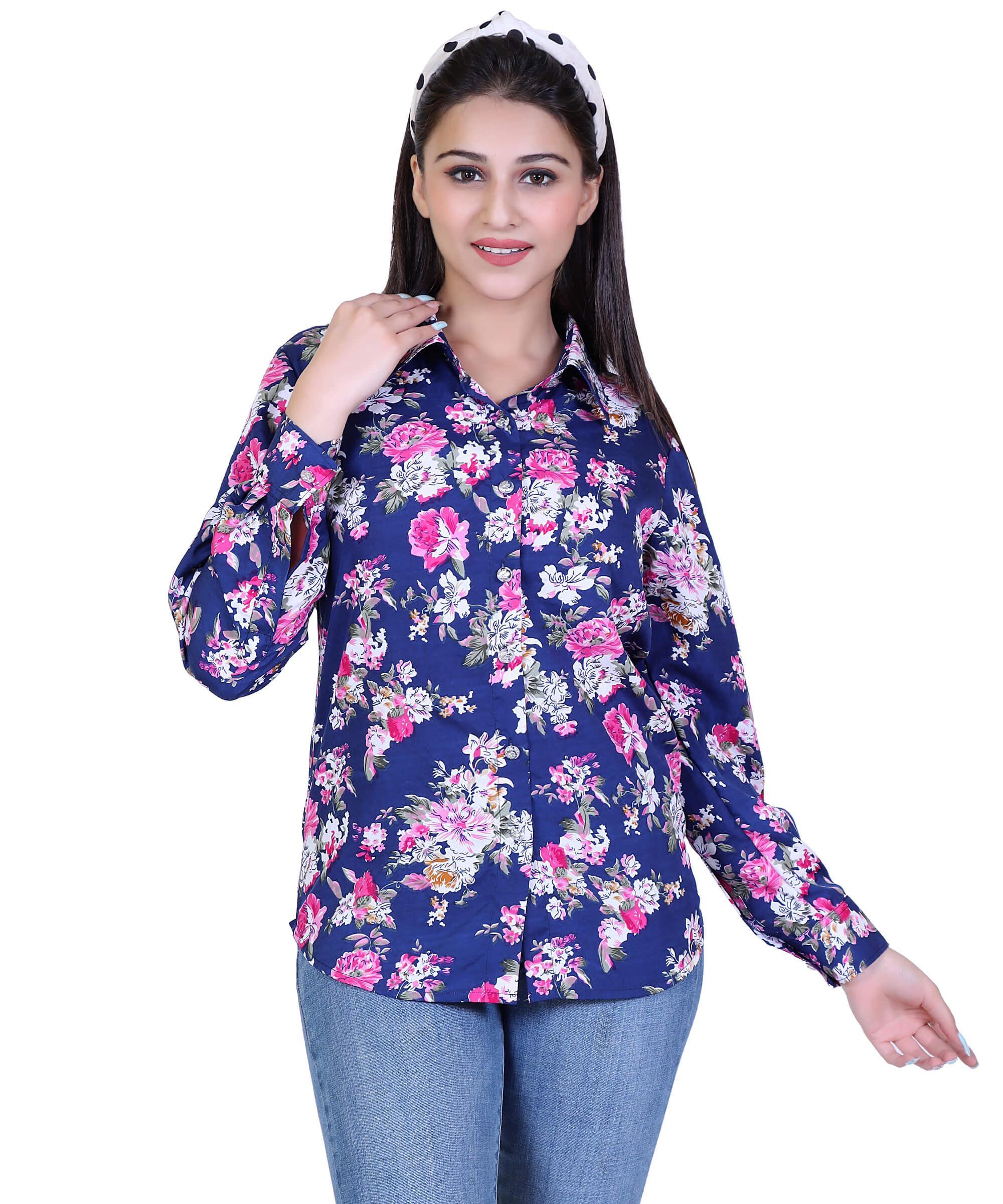 SECT-WT WOMEN TOP PRINT – NAVY BLUE PRINT