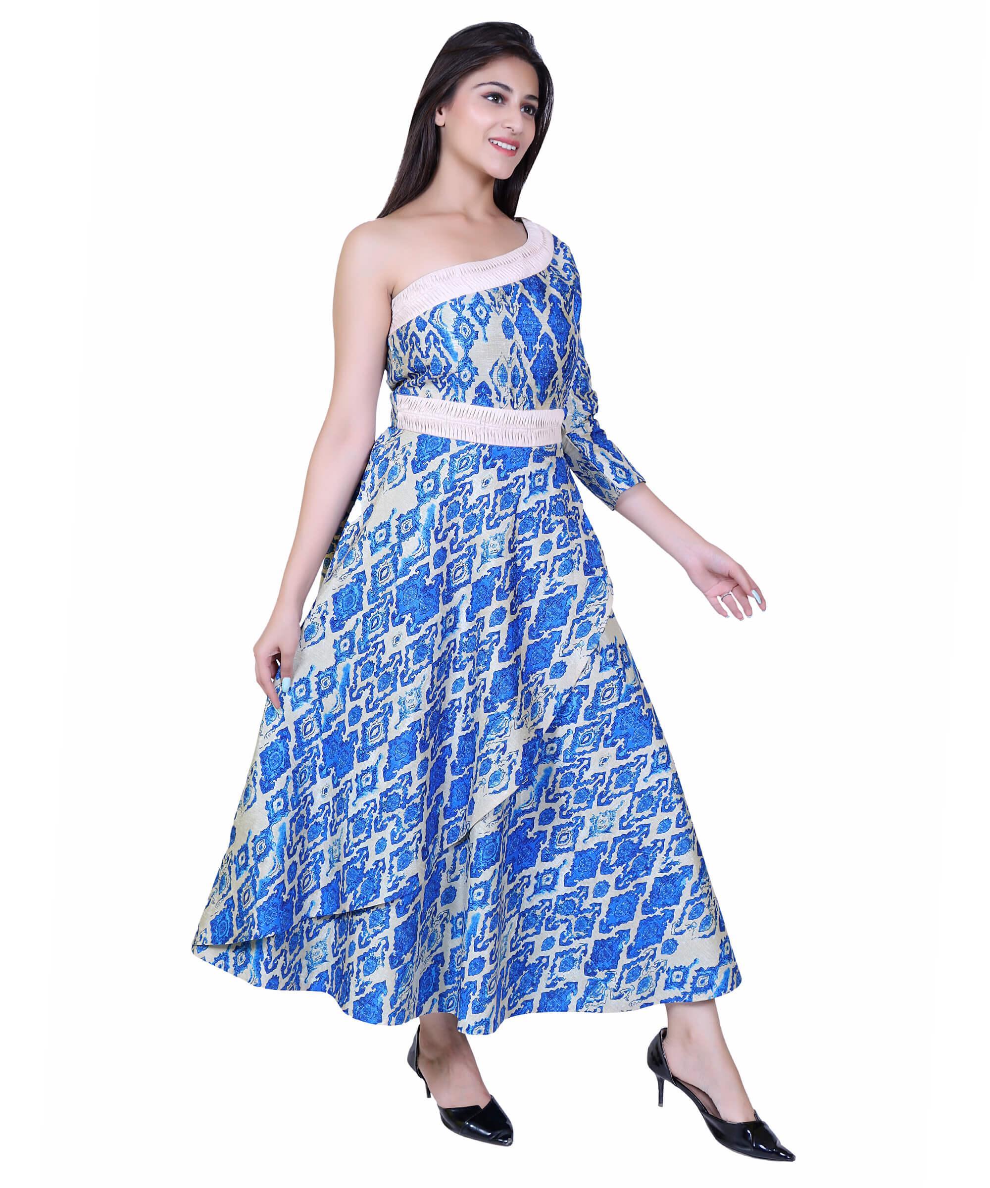 SECT-WWD WOMEN WESTERN DRESS PRINT – BLUE PRINT