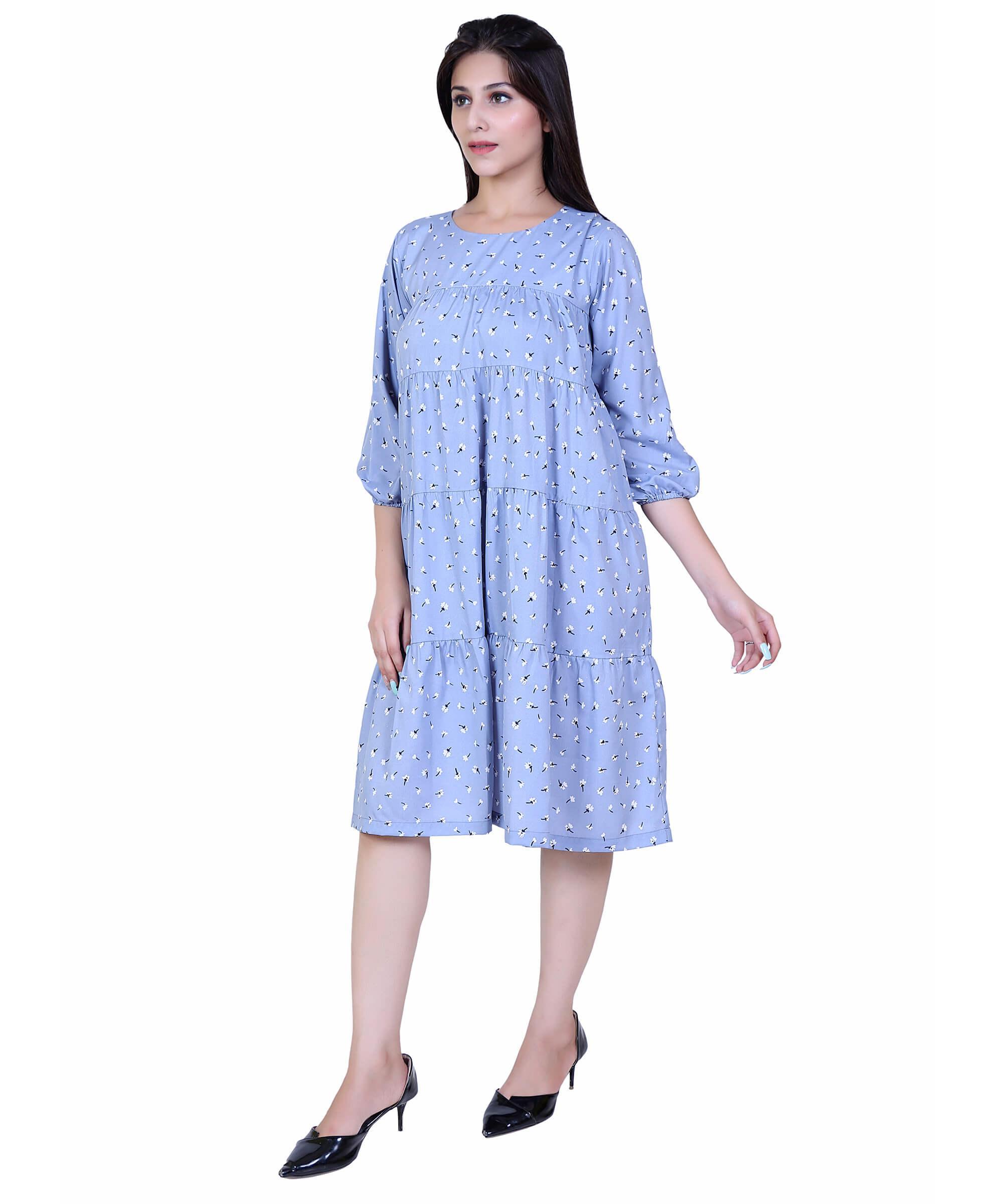 SECT-WWD WOMEN WESTERN DRESS PRINT – MAYA BLUE PRINT