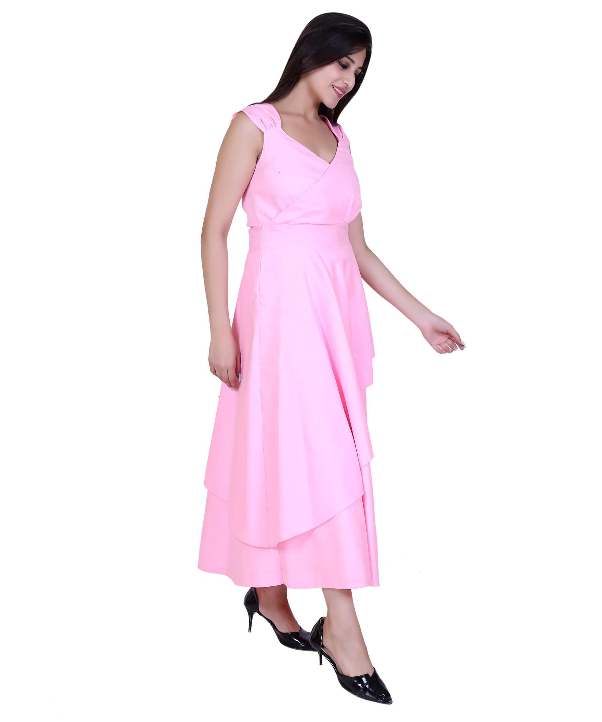 SECT-WWD WOMEN WESTERN DRESS PRINT – PINK