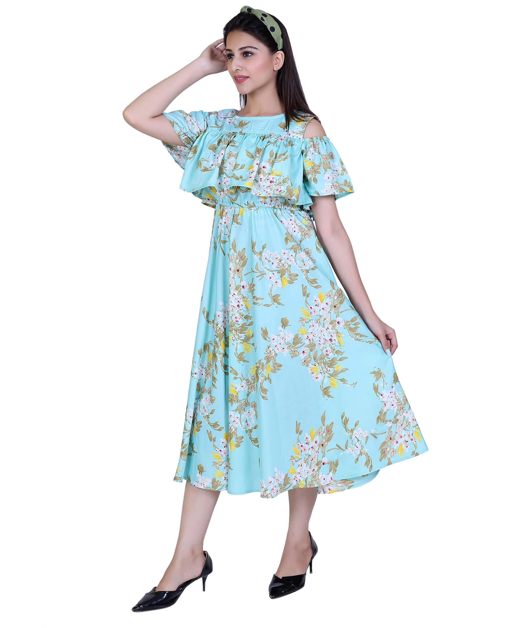 SECT-WWD WOMEN WESTERN DRESS PRINT – TURQ BLUE PRINT