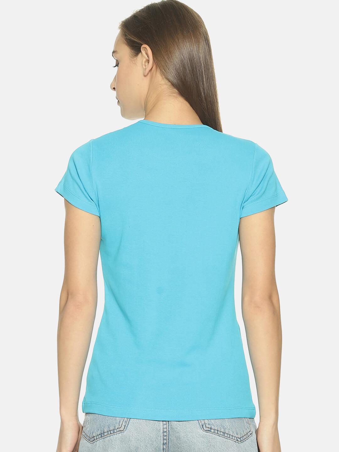 Women’s Blue Round Neck T-shirt