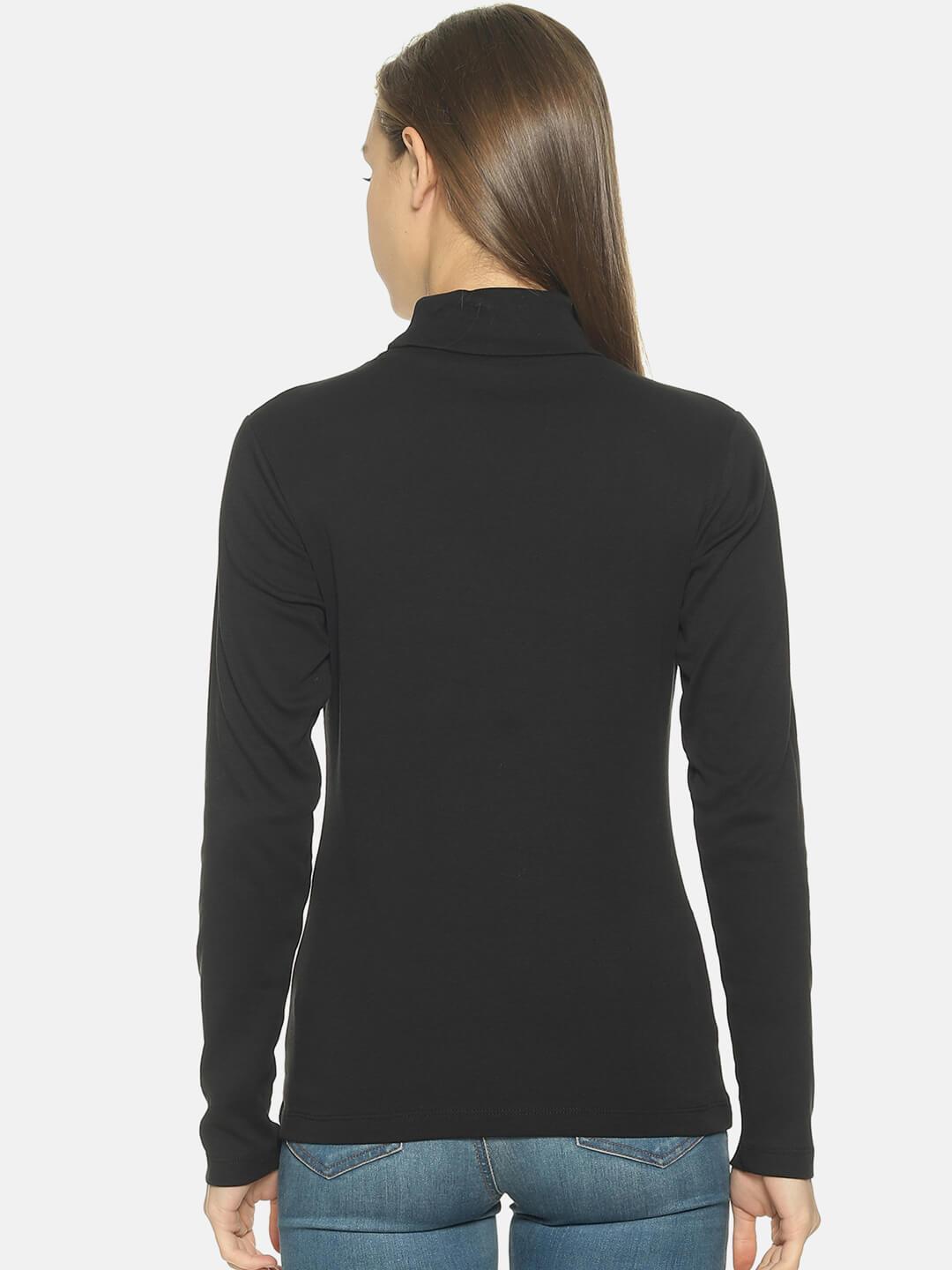 Women’s Black Turtle Neck Top