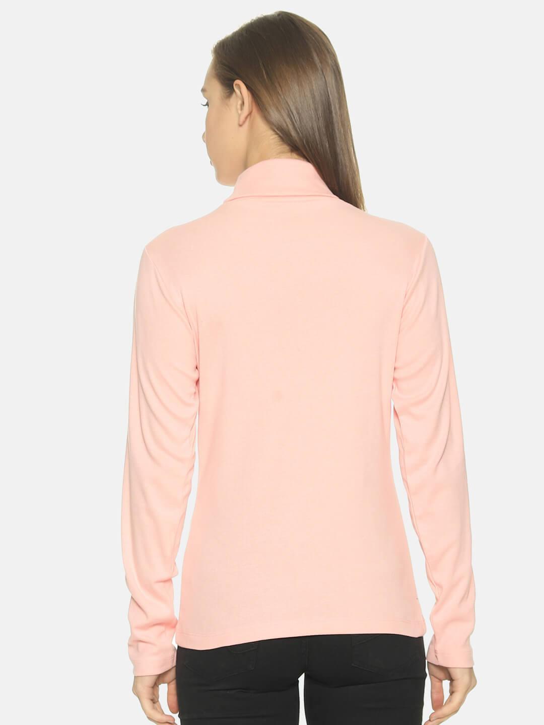 Women’s Peach Turtle Neck Top