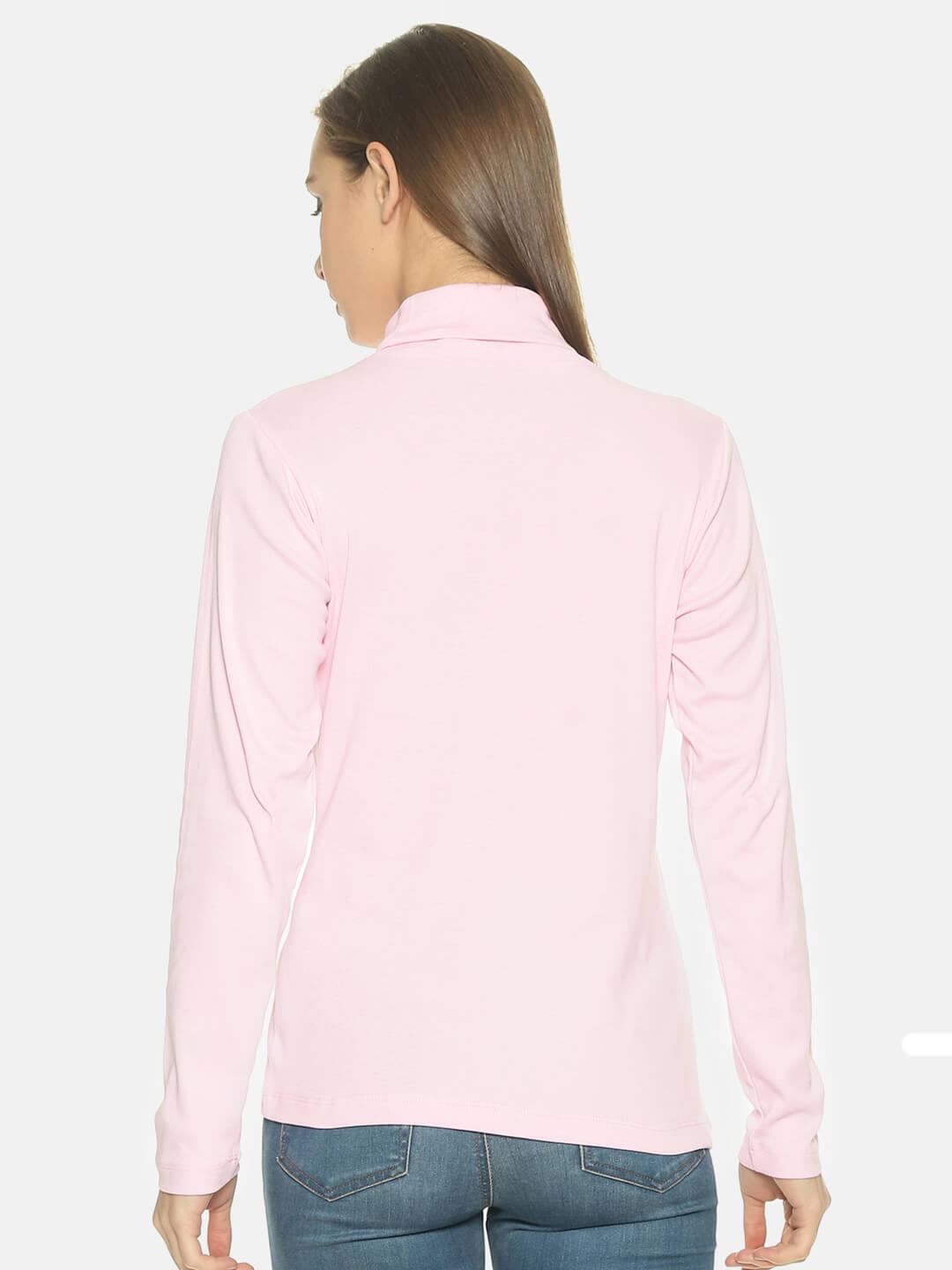 Women’s Pink Turtle Neck Top