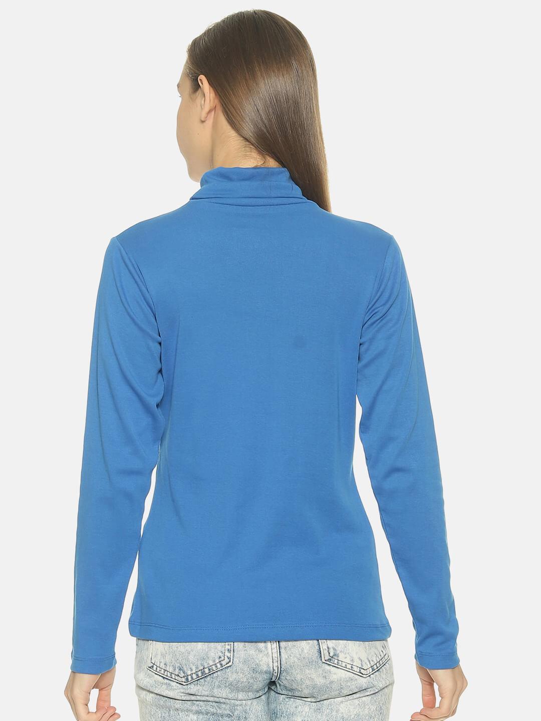 Women’s Royal Blue Turtle Neck Top