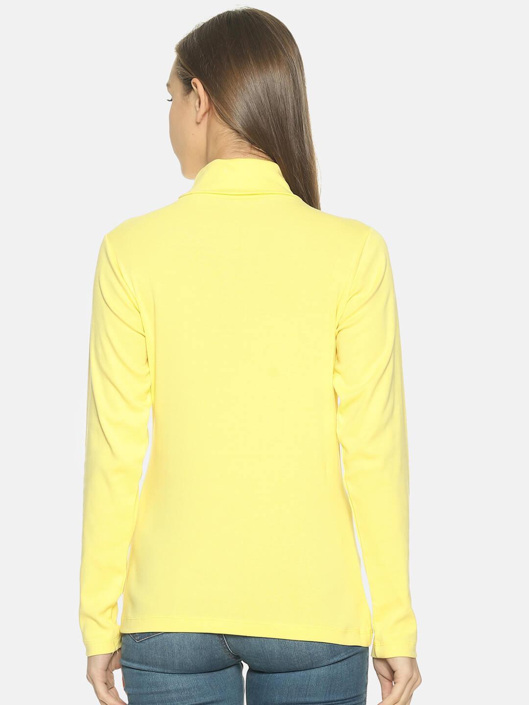 Women’s Yellow Turtle Neck Top