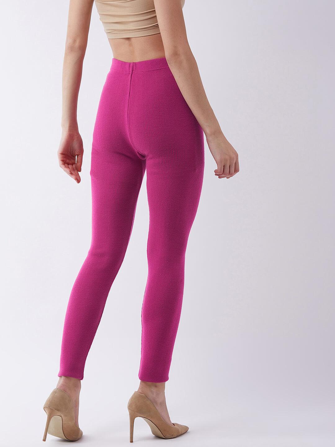 Women Rani solid slim fit woolen leggings