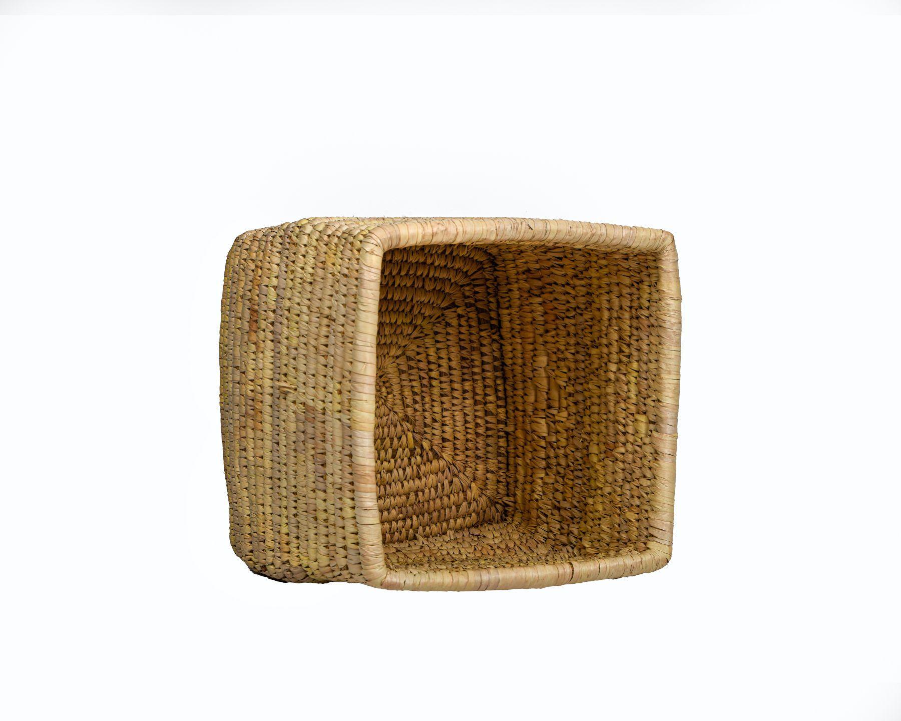 Handmade Braided Sabaii SQUARE   PLANTER