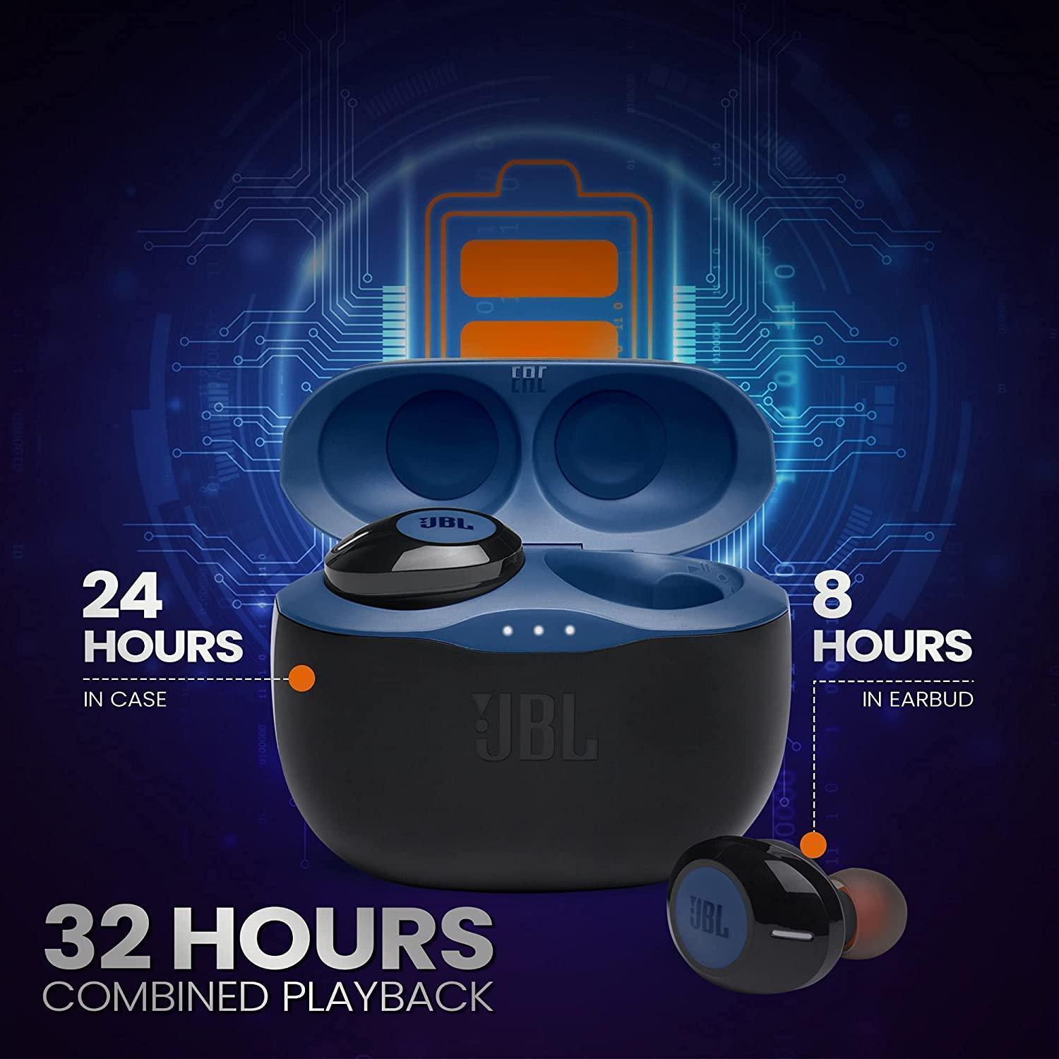 JBL Tune 125TWS by Harman Truly Wireless Bluetooth in Ear Headphone with Mic (Blue)