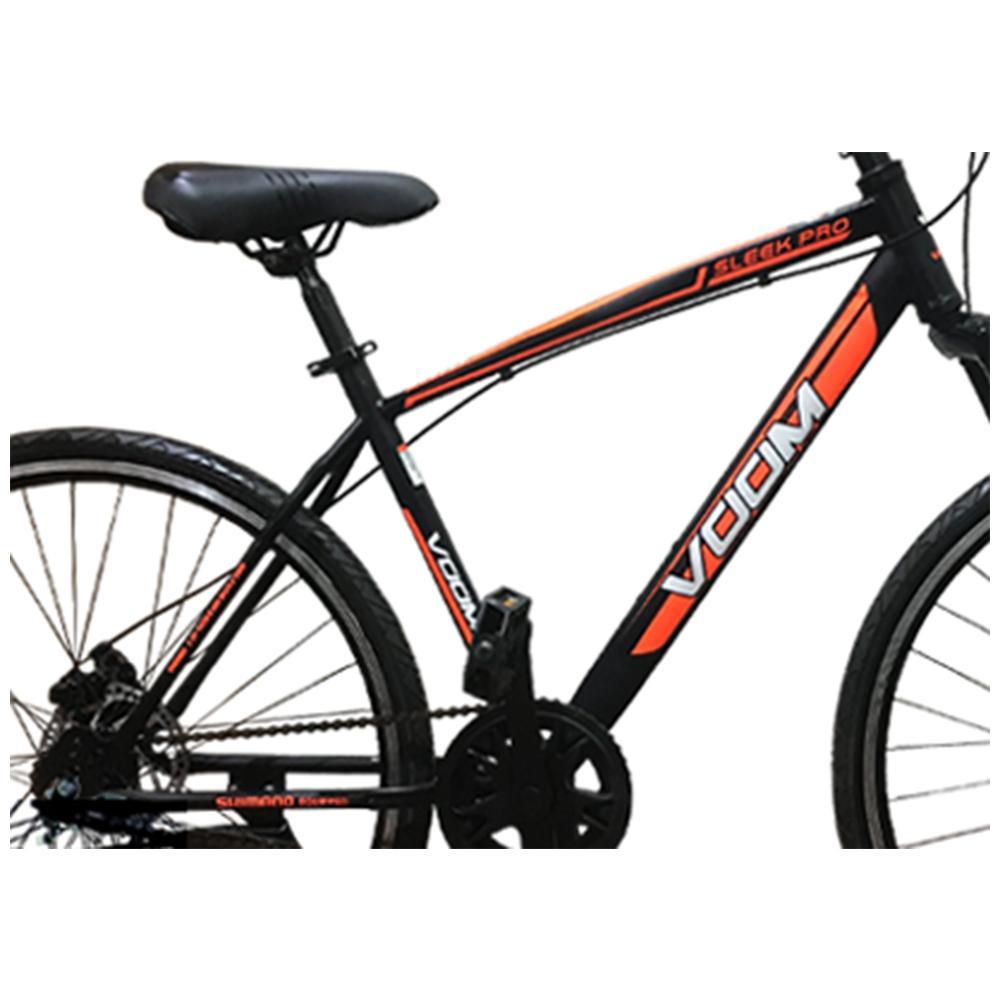 Voom Sleek Pro 700C Black:Orange Front suspension Cycle