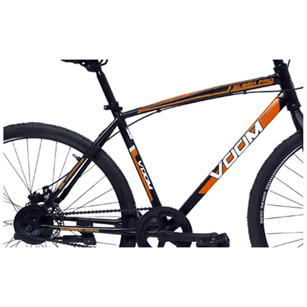 Voom Sleek 700C Black:Orange Front suspension Cycle