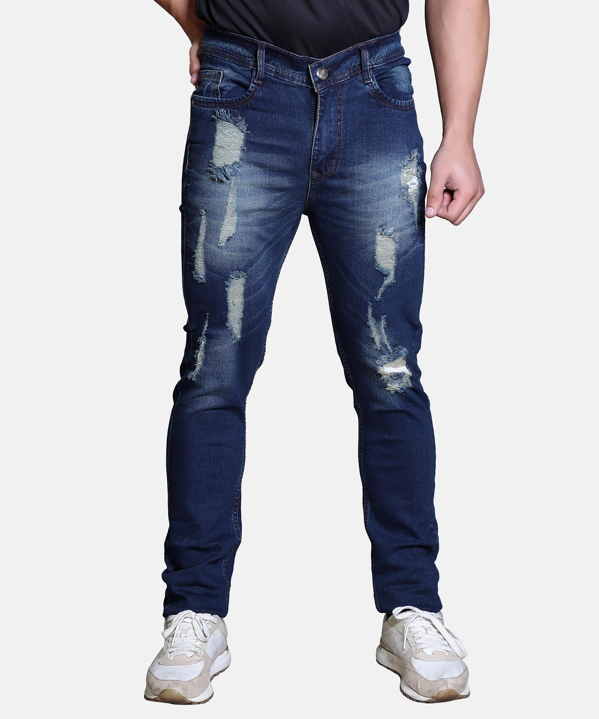 Men Regular Jeans Yellow Tint