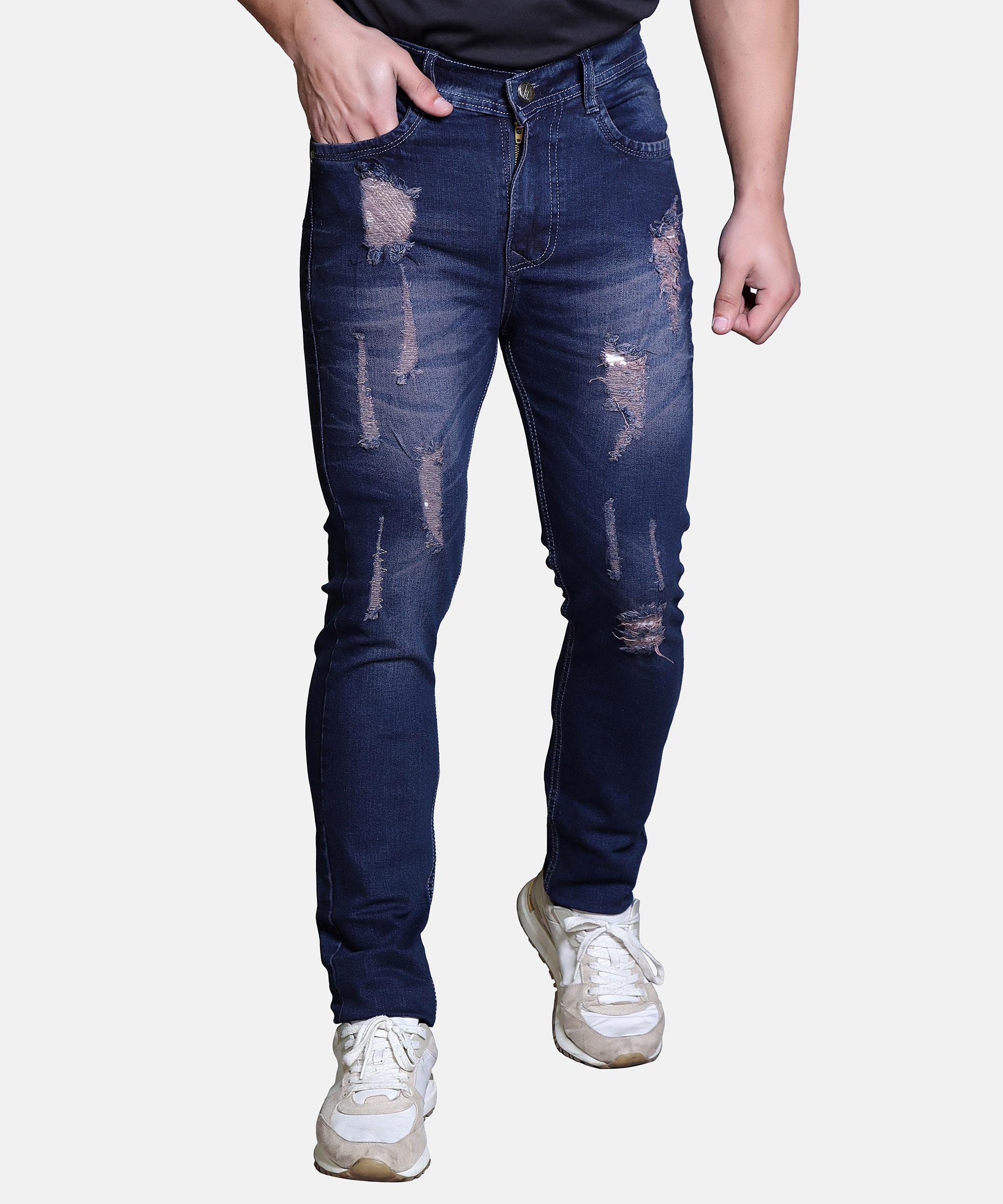 Men Regular Jeans Brown Tint