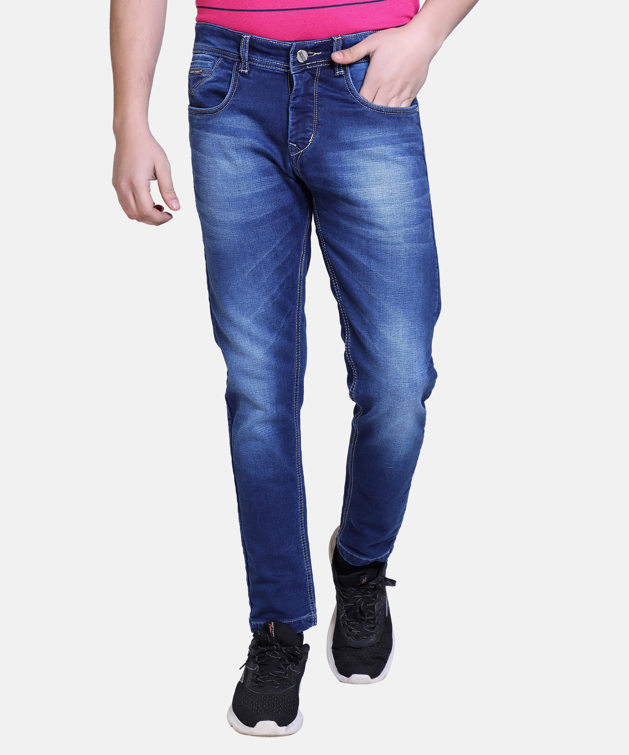 Men Regular Jeans Hard Wash-Blue