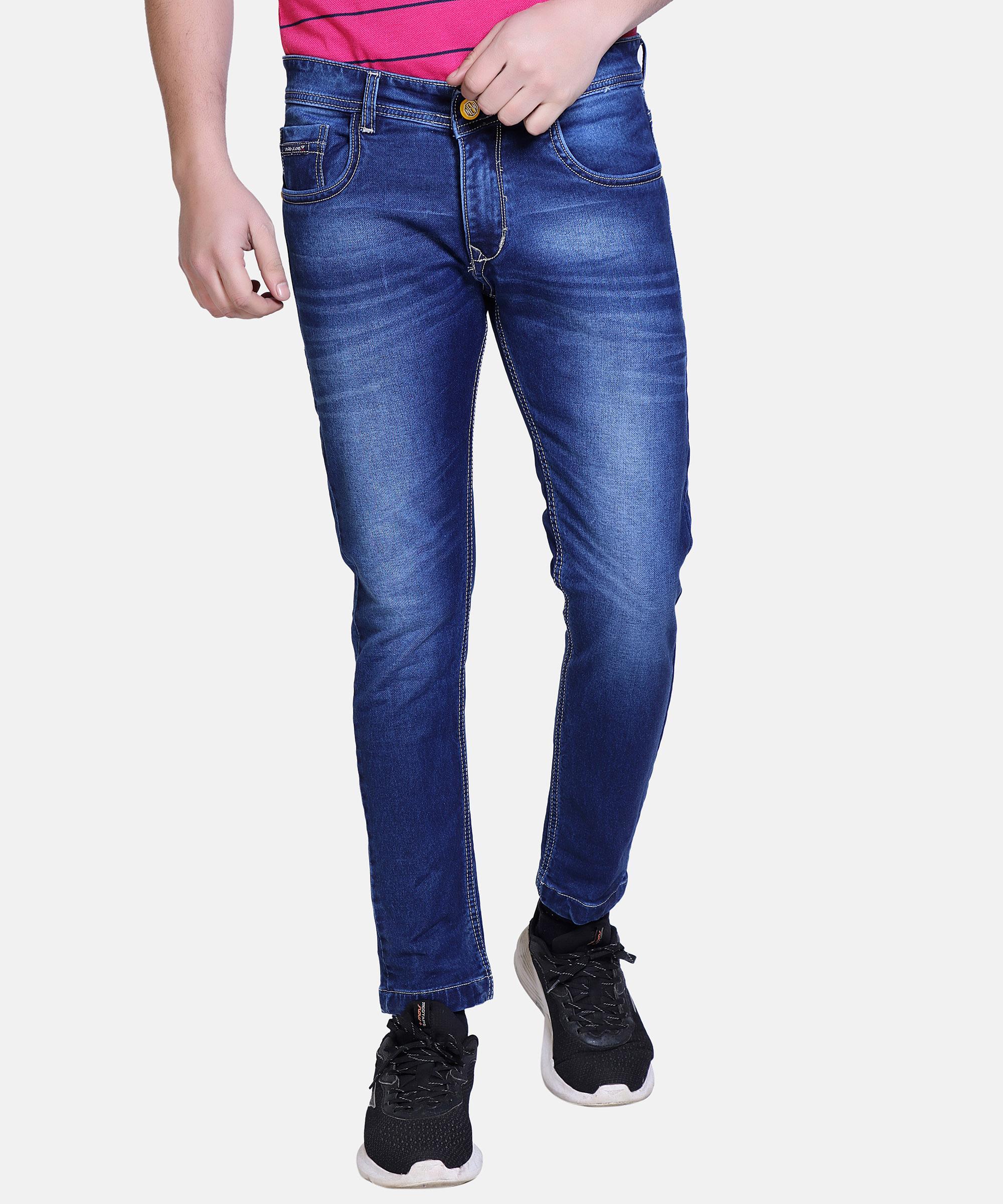 Men Regular Simple Jeans Hard Wash