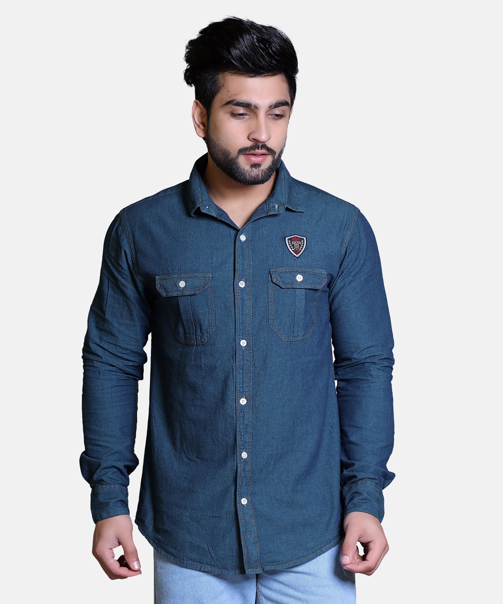 Men Shirt Full Sleeve – DENIM BLUE