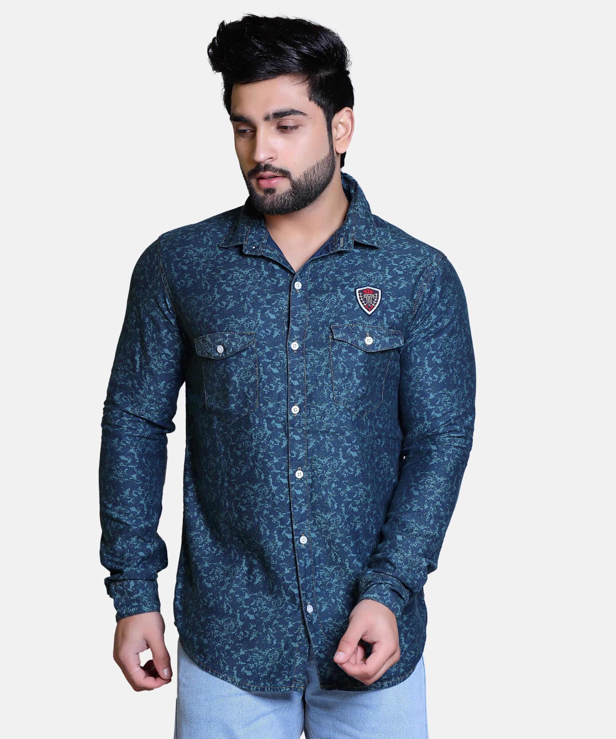 Men Shirt Full Sleeve – GREEN TINT