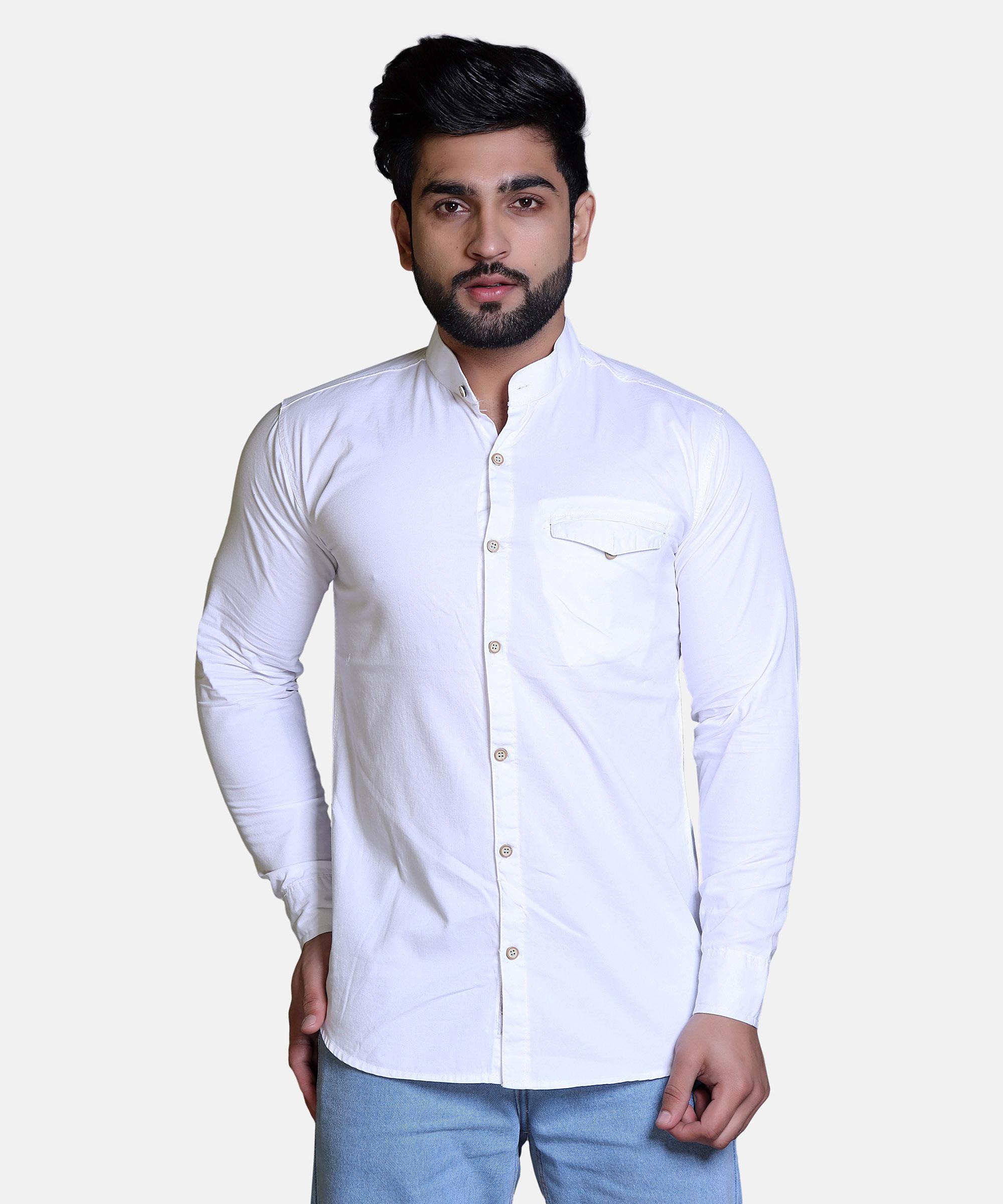 Men Shirt Full Sleeve – WHITE