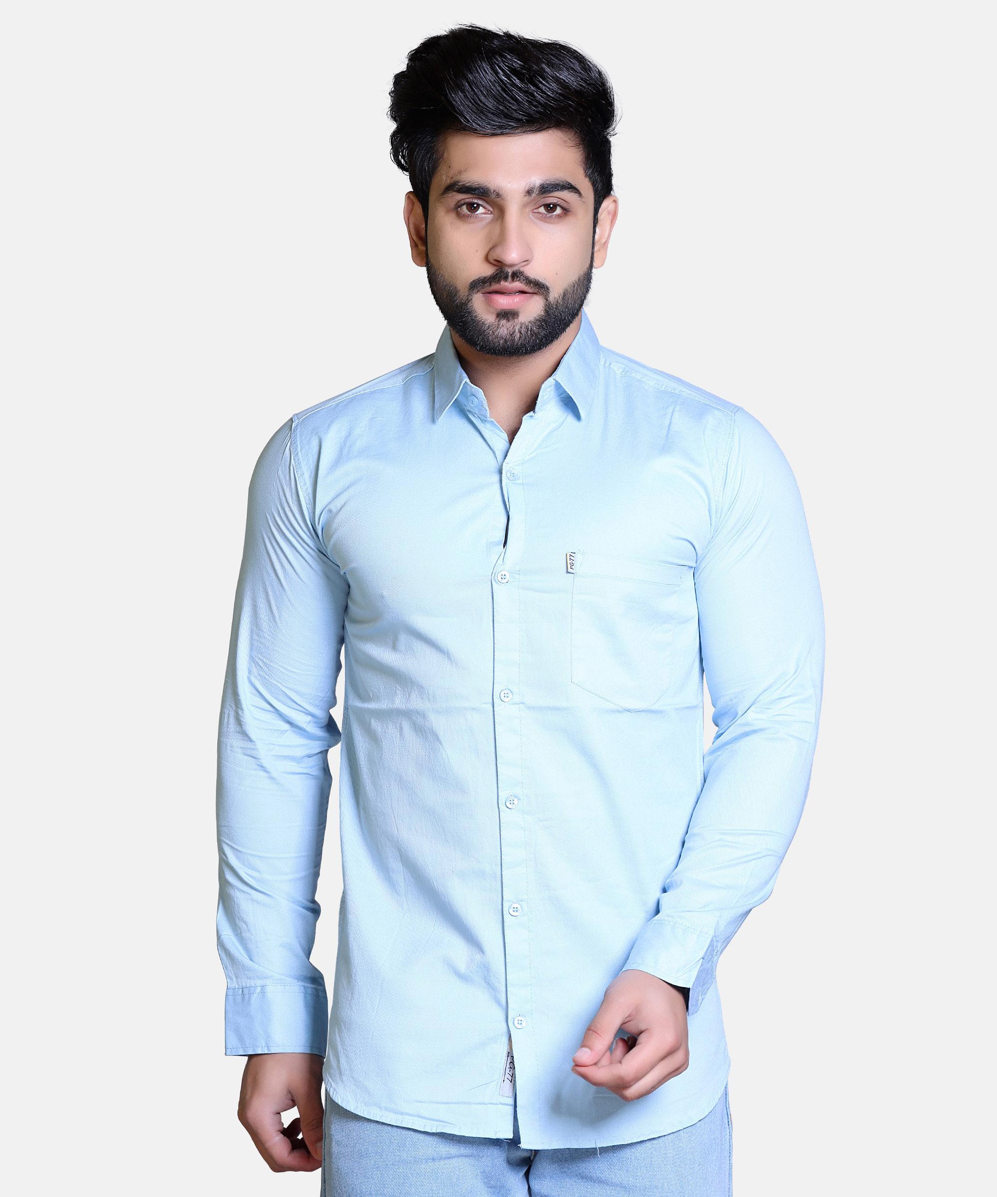 Men Shirt Full Sleeve – SKY BLUE