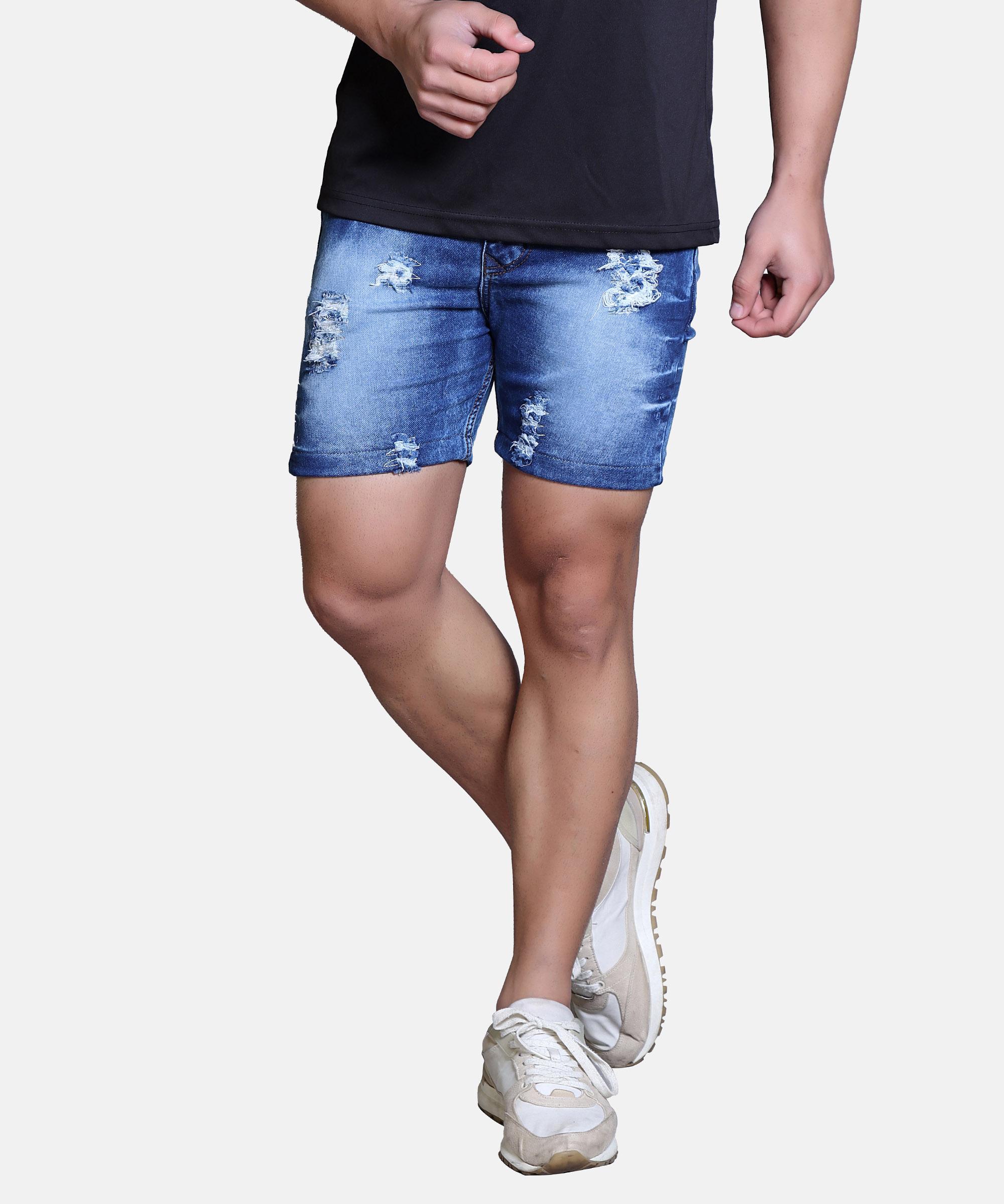 Men’s Regular Fit Shorts – Light blue HARD WASH