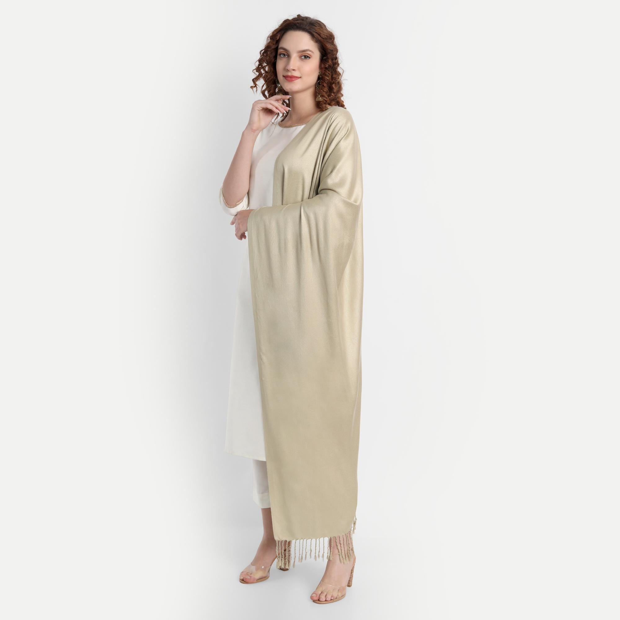 Hemkunt Fabrics  Viscose Cream Women Stole