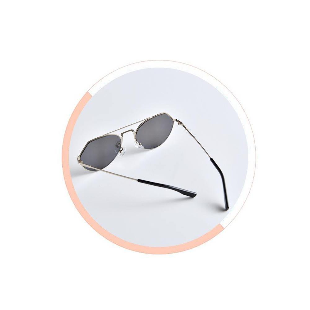 XIMI VOGUE™ Trendy Polygonal Thin Steel Sunglasses-Silver