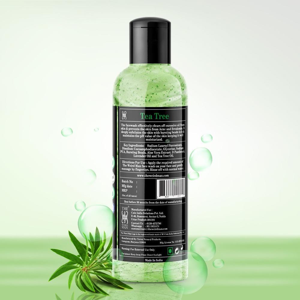 The Weird Man Tea Tree Face Wash for Refreshing, Deep Cleansing, & Blemish Free Skin (100 ml)
