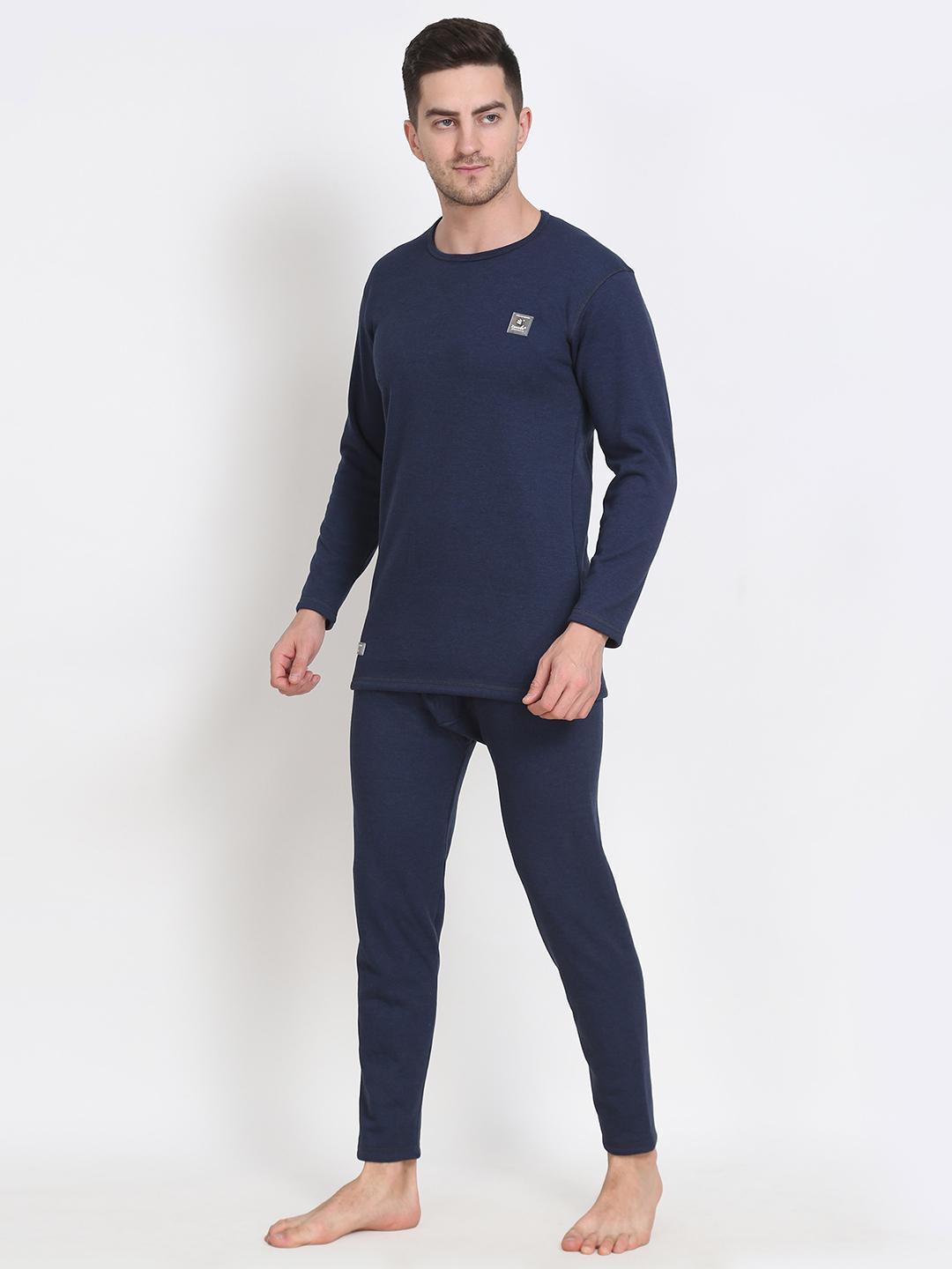 OOSHIN UK Mens Navy Thermal Basic Set