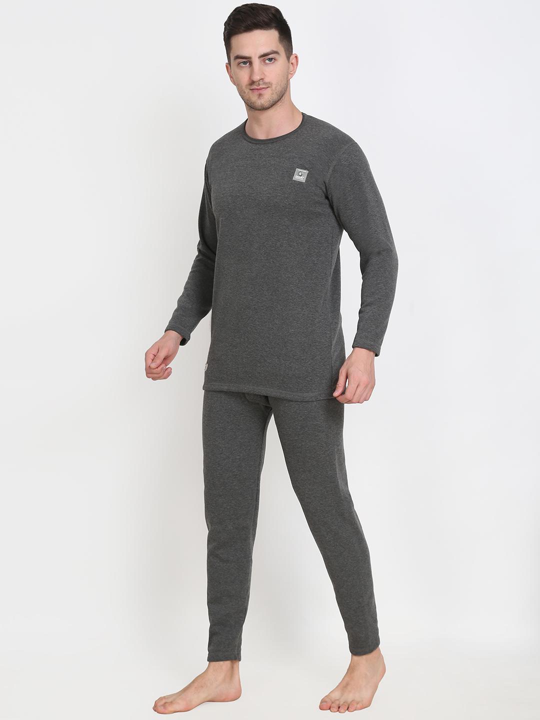 OOSHIN UK Mens Dark Grey Thermal Gold Set