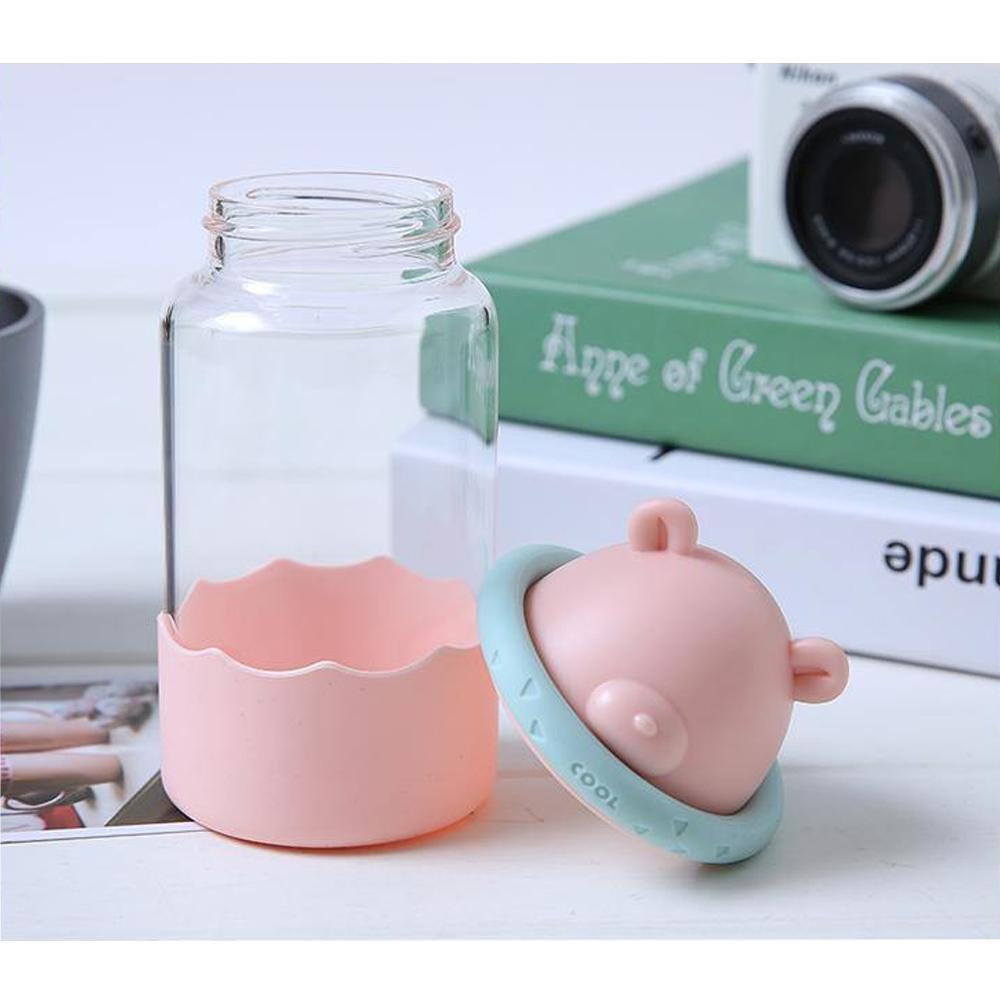 XIMI VOGUE™ Cute Bear Glass Bottle 340ml