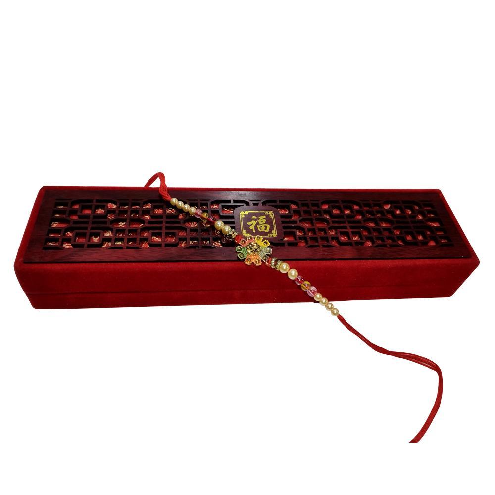 Rakhi with Flowers Beads and Stones Rakhi Raksha bandhan Designer Rakhi for Bhaiya (Pack of 3)
