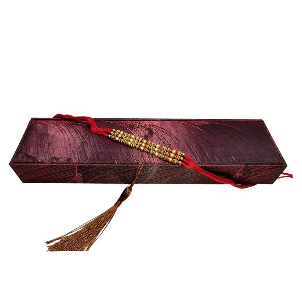 Rakhi with Beads Design and Stones Rakhi Raksha bandhan Designer Rakhi for Bhaiya (Pack of 3)